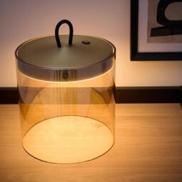 K Living Quito Large Rechargeable LED Antique Brass Lamp - thumbnail 2