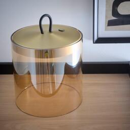 K Living Quito Large Rechargeable LED Antique Brass Lamp