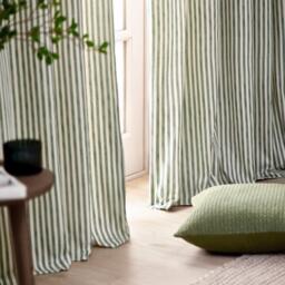 Yard Hebden Striped 100% Cotton Lined Eyelet Curtains - thumbnail 4