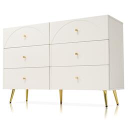 Urban Meuble White Modern Chest Metal Accents - thumbnail 8