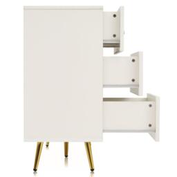 Urban Meuble White Modern Chest Metal Accents - thumbnail 9