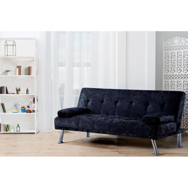 Comfy Living Italian Crushed Velvet Sofa Bed