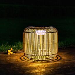 K Living Rao Small Rattan Solar Rechargeable Lamp - thumbnail 3