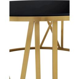 Fifty Five South Alana Round Coffee Table with Gold Frame and Black - thumbnail 2