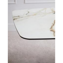 Fifty Five South Imperia White Rectangular Ceramic Dining Table - thumbnail 2