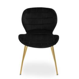 Interiors by Premier Warton Black Velvet Dining Chair - thumbnail 1