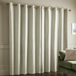 Catherine Lansfield Crinkle Chenille Lined Eyelet Curtains - thumbnail 2