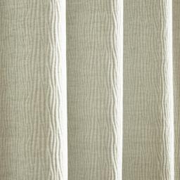 Catherine Lansfield Crinkle Chenille Lined Eyelet Curtains - thumbnail 3