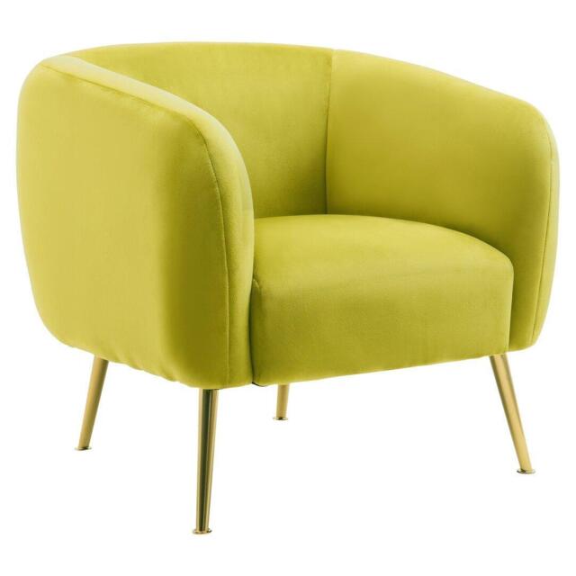 Interiors by Premier Yasmeen Olive Velvet Armchair - image 1