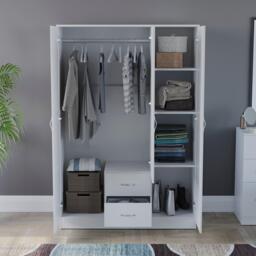 Lassic Vida Designs Riano 3 Door 2 Drawer Mirror Wardrobe - thumbnail 4