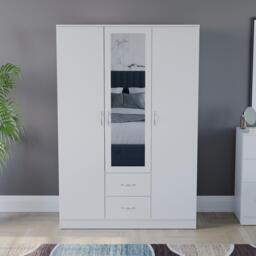 Lassic Vida Designs Riano 3 Door 2 Drawer Mirror Wardrobe - thumbnail 3