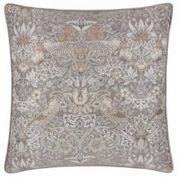 Morris and Co Strawberry Thief Piped Jacquard Feather Filled Cus