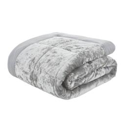 Catherine Lansfield Crushed Velvet Quilted Bedspread - thumbnail 4