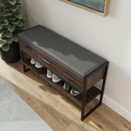 GFW Quinn Industrial Shoe Storage Bench - thumbnail 3