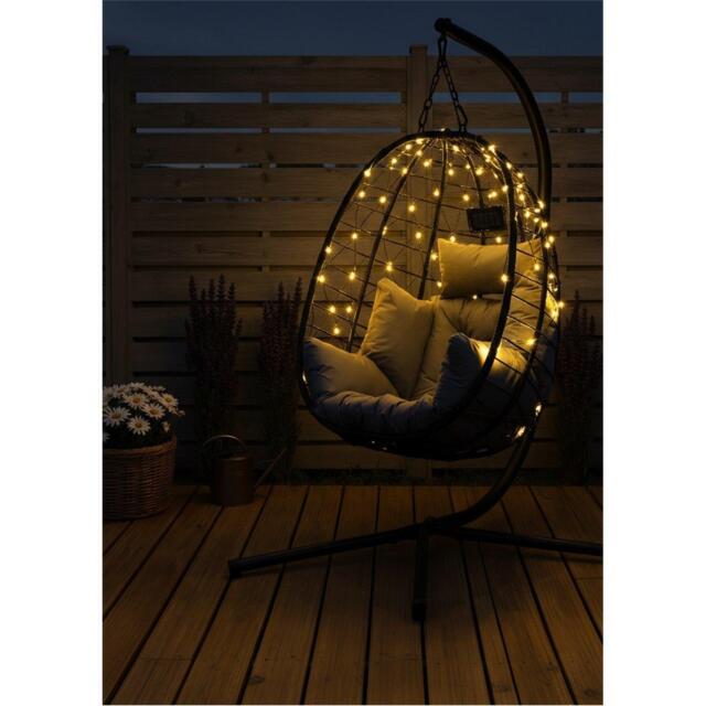 Streetwize Solar Egg Chair/Net Light - 136 Bright White LEDs - image 1