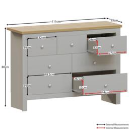 Lassic Vida Designs Arlington 4+3 Drawer Chest - thumbnail 2