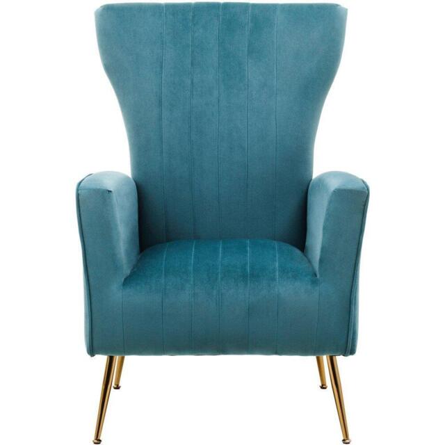 Fifty Five South Zamora Green Velvet Accent Chair With Gold Finish - image 1