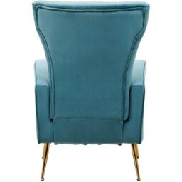 Fifty Five South Zamora Green Velvet Accent Chair With Gold Finish - thumbnail 2