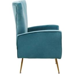 Fifty Five South Zamora Green Velvet Accent Chair With Gold Finish - thumbnail 3