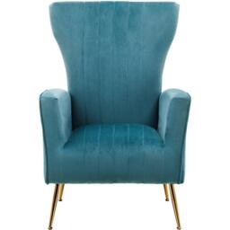 Fifty Five South Zamora Green Velvet Accent Chair With Gold Finish