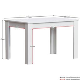 Lassic Vida Designs Medina 4 Seater Dining Table - thumbnail 2
