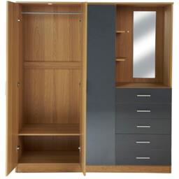 Jack Wills Carlton High Gloss Mirror Combi Unit - thumbnail 4