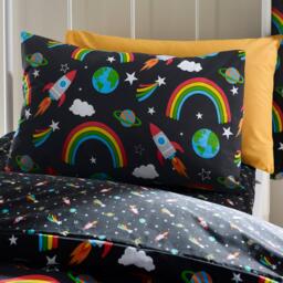 Catherine Lansfield Rainbow Rockets Reversible Duvet Cover Set - thumbnail 6