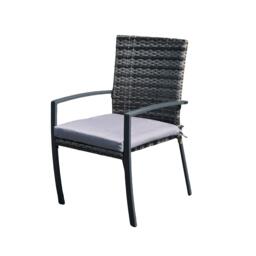 Linea 8-Piece Glass Top Rattan Weather Resistant Garden Dining Set - thumbnail 3