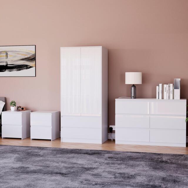 Lassic Vida Designs Glinton Gloss 4 Piece Bedroom Set 4