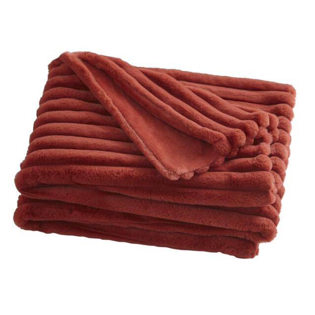 Appletree Morritz Soft Reversible Bedspread Throw - Terracot - image 1