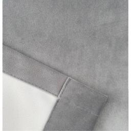 Enhanced Living Hampton Grey Velvet Blackout Thermal Ring Curtain - thumbnail 4