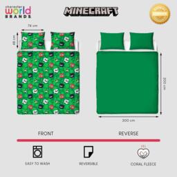 Minecraft Minecraft Grounds Double Fleece Duvet - thumbnail 4