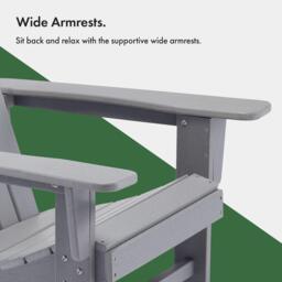 VonHaus VonHaus - Grey Adirondack Chair - thumbnail 5