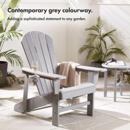 VonHaus VonHaus - Grey Adirondack Chair - thumbnail 3