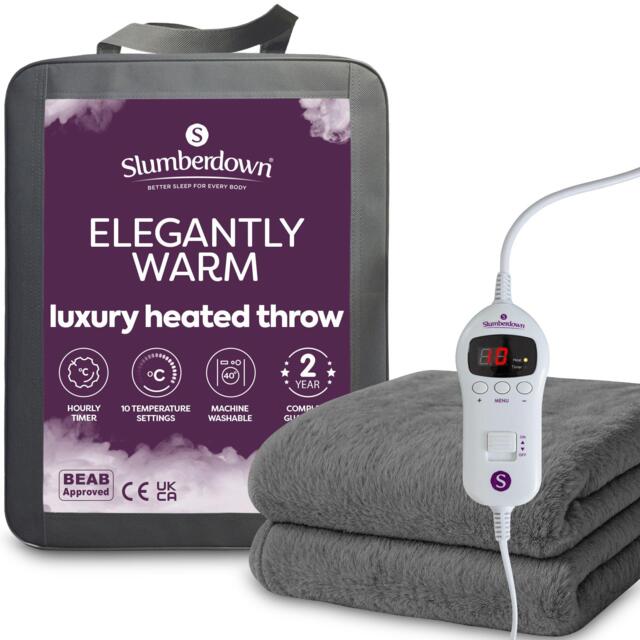 Slumberdown Elegantly Warm Luxury Heated Throw