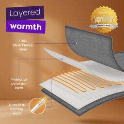Slumberdown Elegantly Warm Luxury Heated Throw - thumbnail 5