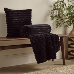 Catherine Lansfield Cosy Ribbed Faux Fur Soft Touch Cushion - thumbnail 3
