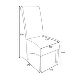 Shankar Set of 2 Krista Bonded Leather Grey Dining Chairs - thumbnail 6