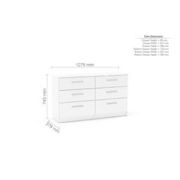 Birlea Lynx 6 Drawer Chest - thumbnail 3