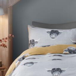 Fusion Highland Cow Easy Care Duvet Cover Set - thumbnail 6