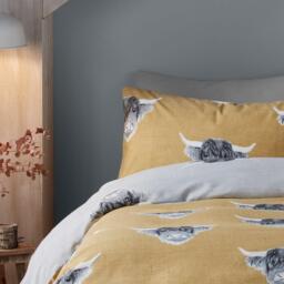 Fusion Highland Cow Easy Care Duvet Cover Set - thumbnail 2