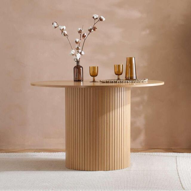 Birlea Axel Round Fluted Dining Table - image 1