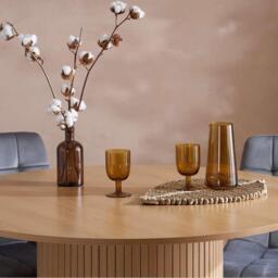 Birlea Axel Round Fluted Dining Table - thumbnail 2