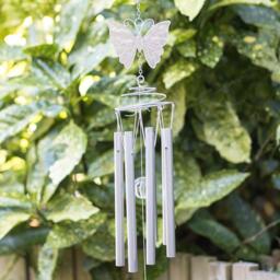 Something Different White Butterfly Windchime - thumbnail 1