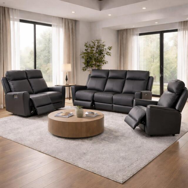 Aspire Elmhurst 3 + 2 + 1 Power Recliner Sofa Suite - image 1