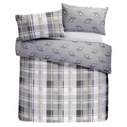 Dreams and Drapes Colville Check Brushed Cotton Duvet Cover Set - thumbnail 5
