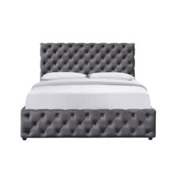 Comfy Living Tufted Fabric Gas Lift Ottoman Bed with Mattress - thumbnail 2