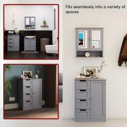 Lassic Bath Vida Priano 4 Drawer 1 Door Freestanding Unit - thumbnail 9