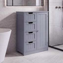 Lassic Bath Vida Priano 4 Drawer 1 Door Freestanding Unit