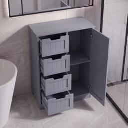 Lassic Bath Vida Priano 4 Drawer 1 Door Freestanding Unit - thumbnail 6